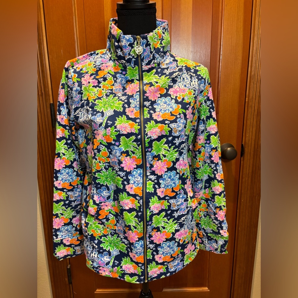 Disney Lilly Pulitzer Multicolor Lilly Loves Disney Full Zip Jacket, size M.